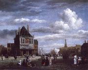 Jacob van Ruisdael The Dam with the weigh house at Amsterdam oil painting reproduction
